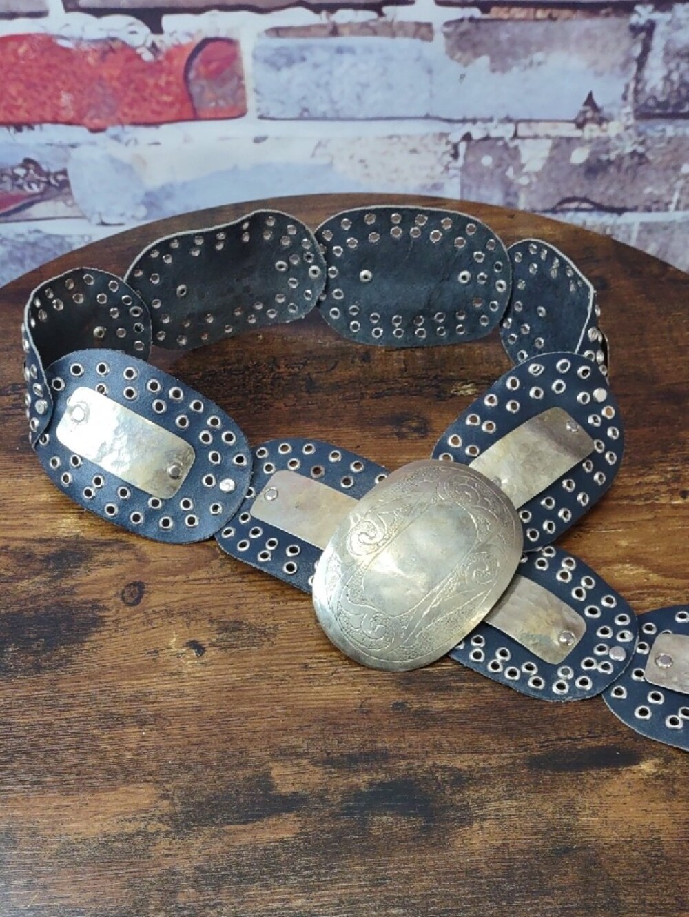 Vintage 80's Moroccan Leather Belt - Picture 3 of 9
